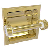  Pacific Grove Collection Recessed Toilet Paper Holder with Dotted Accents in Unlacquered Brass, 6-5/16'' W x 6-1/8'' D x 4-3/16'' H