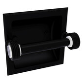  Pacific Grove Collection Recessed Toilet Paper Holder with Grooved Accents in Matte Black, 6-5/16'' W x 6-1/8'' D x 4-3/16'' H
