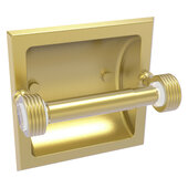  Pacific Grove Collection Recessed Toilet Paper Holder with Grooved Accents in Satin Brass, 6-5/16'' W x 6-1/8'' D x 4-3/16'' H