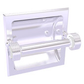 Pacific Grove Collection Recessed Toilet Paper Holder with Grooved Accents in Satin Chrome, 6-5/16'' W x 6-1/8'' D x 4-3/16'' H
