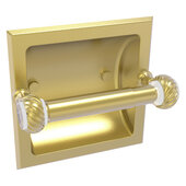  Pacific Grove Collection Recessed Toilet Paper Holder with Twisted Accents in Satin Brass, 6-5/16'' W x 6-1/8'' D x 4-3/16'' H