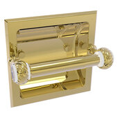  Pacific Grove Collection Recessed Toilet Paper Holder with Twisted Accents in Unlacquered Brass, 6-5/16'' W x 6-1/8'' D x 4-3/16'' H