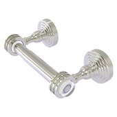 Pacific Grove Collection Two Post Toilet Paper Holder with Dotted Accents in Satin Nickel, 7-11/16'' W x 2-3/16'' D x 4'' H
