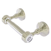  Pacific Grove Collection Two Post Toilet Paper Holder with Grooved Accents in Polished Nickel, 7-11/16'' W x 2-3/16'' D x 4'' H
