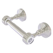  Pacific Grove Collection Two Post Toilet Paper Holder with Grooved Accents in Satin Nickel, 7-11/16'' W x 2-3/16'' D x 4'' H
