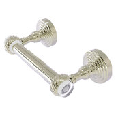  Pacific Grove Collection Two Post Toilet Paper Holder with Twisted Accents in Polished Nickel, 7-11/16'' W x 2-3/16'' D x 4'' H