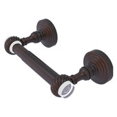  Pacific Grove Collection Two Post Toilet Paper Holder with Twisted Accents in Venetian Bronze, 7-11/16'' W x 2-3/16'' D x 4'' H