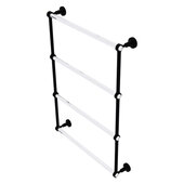  Pacific Grove Collection 4-Tier 24'' Ladder Towel Bar with Smooth Accent in Matte Black, 26-3/16'' W x 4-11/16'' D x 35'' H