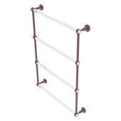  Pacific Grove Collection 4-Tier 24'' Ladder Towel Bar with Smooth Accent in Antique Copper, 26-3/16'' W x 4-11/16'' D x 35'' H
