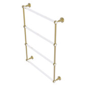  Pacific Grove Collection 4-Tier 24'' Ladder Towel Bar with Smooth Accent in Unlacquered Brass, 26-3/16'' W x 4-11/16'' D x 35'' H