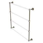  Pacific Grove Collection 4-Tier 36'' Ladder Towel Bar with Smooth Accent in Antique Brass, 38-3/16'' W x 4-11/16'' D x 35'' H