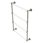  Pacific Grove Collection 4-Tier 24'' Ladder Towel Bar with Dotted Accents in Antique Brass, 26-3/16'' W x 4-11/16'' D x 35'' H