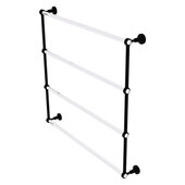  Pacific Grove Collection 4-Tier 36'' Ladder Towel Bar with Dotted Accents in Matte Black, 38-3/16'' W x 4-11/16'' D x 35'' H