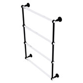  Pacific Grove Collection 4-Tier 24'' Ladder Towel Bar with Grooved Accents in Matte Black, 26-3/16'' W x 4-11/16'' D x 35'' H