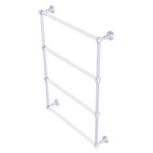  Pacific Grove Collection 4-Tier 24'' Ladder Towel Bar with Grooved Accents in Satin Chrome, 26-3/16'' W x 4-11/16'' D x 35'' H