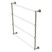  Pacific Grove Collection 4-Tier 36'' Ladder Towel Bar with Grooved Accents in Antique Brass, 38-3/16'' W x 4-11/16'' D x 35'' H