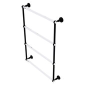  Pacific Grove Collection 4-Tier 24'' Ladder Towel Bar with Twisted Accents in Matte Black, 26-3/16'' W x 4-11/16'' D x 35'' H
