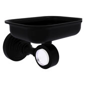  Pacific Grove Collection Wall Mounted Soap Dish Holder with Smooth Accent in Matte Black, 4-3/8'' W x 3-5/16'' D x 5'' H