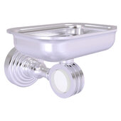  Pacific Grove Collection Wall Mounted Soap Dish Holder with Dotted Accents in Satin Chrome, 4-3/8'' W x 3-5/16'' D x 5'' H