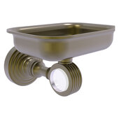  Pacific Grove Collection Wall Mounted Soap Dish Holder with Grooved Accents in Antique Brass, 4-3/8'' W x 3-5/16'' D x 5'' H