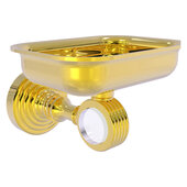  Pacific Grove Collection Wall Mounted Soap Dish Holder with Grooved Accents in Polished Brass, 4-3/8'' W x 3-5/16'' D x 5'' H