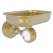  Pacific Grove Collection Wall Mounted Soap Dish Holder with Grooved Accents in Satin Brass, 4-3/8'' W x 3-5/16'' D x 5'' H