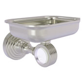  Pacific Grove Collection Wall Mounted Soap Dish Holder with Grooved Accents in Satin Nickel, 4-3/8'' W x 3-5/16'' D x 5'' H