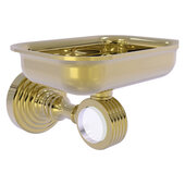  Pacific Grove Collection Wall Mounted Soap Dish Holder with Grooved Accents in Unlacquered Brass, 4-3/8'' W x 3-5/16'' D x 5'' H