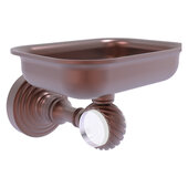  Pacific Grove Collection Wall Mounted Soap Dish Holder with Twisted Accents in Antique Copper, 4-3/8'' W x 3-5/16'' D x 5'' H
