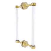  Pacific Grove Collection 12'' Back to Back Shower Door Pull with Smooth Accent in Satin Brass, 8-11/16'' W x 2-3/16'' D x 13'' H