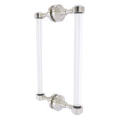  Pacific Grove Collection 12'' Back to Back Shower Door Pull with Smooth Accent in Satin Nickel, 8-11/16'' W x 2-3/16'' D x 13'' H