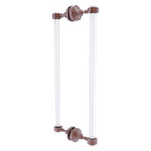 Pacific Grove Collection 18'' Back to Back Shower Door Pull with Smooth Accent in Antique Copper, 8-11/16'' W x 2-3/16'' D x 19'' H