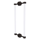  Pacific Grove Collection 18'' Back to Back Shower Door Pull with Smooth Accent in Oil Rubbed Bronze, 8-11/16'' W x 2-3/16'' D x 19'' H