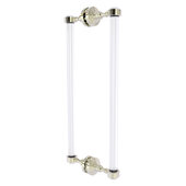  Pacific Grove Collection 18'' Back to Back Shower Door Pull with Smooth Accent in Polished Nickel, 8-11/16'' W x 2-3/16'' D x 19'' H