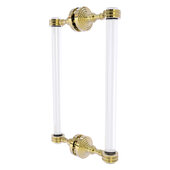  Pacific Grove Collection 12'' Back to Back Shower Door Pull with Dotted Accents in Unlacquered Brass, 8-11/16'' W x 2-3/16'' D x 13'' H