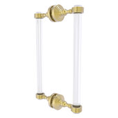  Pacific Grove Collection 12'' Back to Back Shower Door Pull with Grooved Accents in Satin Brass, 8-11/16'' W x 2-3/16'' D x 13'' H