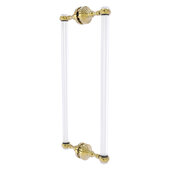  Pacific Grove Collection 18'' Back to Back Shower Door Pull with Twisted Accents in Unlacquered Brass, 8-11/16'' W x 2-3/16'' D x 19'' H