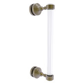  Pacific Grove Collection 12'' Single Side Shower Door Pull with Smooth Accent in Antique Brass, 5-3/16'' W x 2-3/16'' D x 13'' H