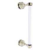  Pacific Grove Collection 12'' Single Side Shower Door Pull with Smooth Accent in Polished Nickel, 5-3/16'' W x 2-3/16'' D x 13'' H