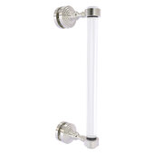  Pacific Grove Collection 12'' Single Side Shower Door Pull with Smooth Accent in Satin Nickel, 5-3/16'' W x 2-3/16'' D x 13'' H
