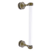  Pacific Grove Collection 12'' Single Side Shower Door Pull with Dotted Accents in Antique Brass, 5-3/16'' W x 2-3/16'' D x 13'' H