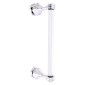  Pacific Grove Collection 12'' Single Side Shower Door Pull with Dotted Accents in Polished Chrome, 5-3/16'' W x 2-3/16'' D x 13'' H