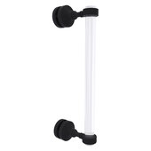  Pacific Grove Collection 12'' Single Side Shower Door Pull with Grooved Accents in Matte Black, 5-3/16'' W x 2-3/16'' D x 13'' H