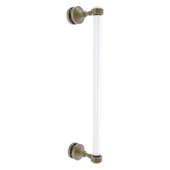  Pacific Grove Collection 18'' Single Side Shower Door Pull with Grooved Accents in Antique Brass, 5-3/16'' W x 2-3/16'' D x 19'' H