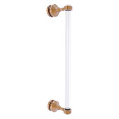  Pacific Grove Collection 18'' Single Side Shower Door Pull with Grooved Accents in Brushed Bronze, 5-3/16'' W x 2-3/16'' D x 19'' H