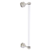  Pacific Grove Collection 18'' Single Side Shower Door Pull with Grooved Accents in Satin Nickel, 5-3/16'' W x 2-3/16'' D x 19'' H