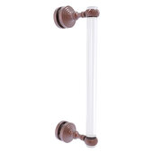  Pacific Grove Collection 12'' Single Side Shower Door Pull with Twisted Accents in Antique Copper, 5-3/16'' W x 2-3/16'' D x 13'' H