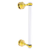  Pacific Grove Collection 12'' Single Side Shower Door Pull with Twisted Accents in Polished Brass, 5-3/16'' W x 2-3/16'' D x 13'' H