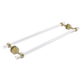  Pacific Grove Collection 24'' Back to Back Shower Door Towel Bar with Smooth Accent in Satin Brass, 28'' W x 8-11/16'' D x 2-3/16'' H