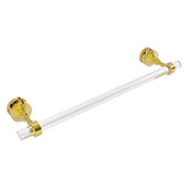  Pacific Grove Collection 18'' Shower Door Towel Bar with Smooth Accent in Polished Brass, 22'' W x 5-3/16'' D x 2-3/16'' H